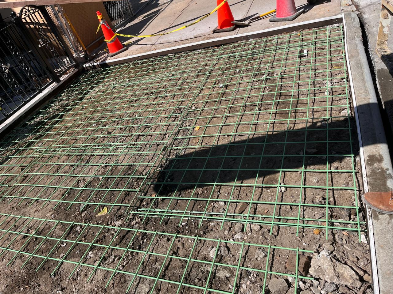 Pavers and terraces project — rebar prep