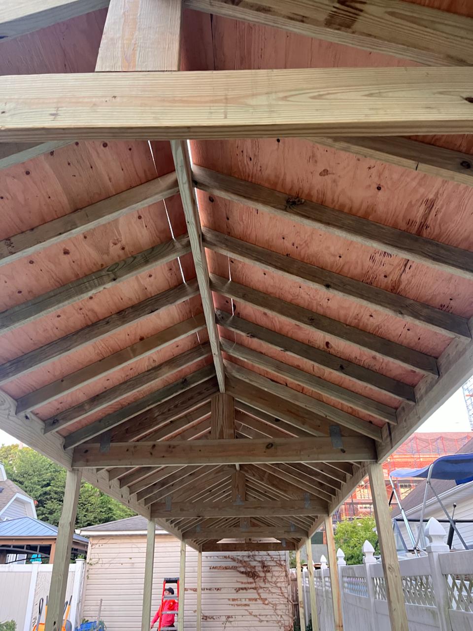 Shingle roof project — framing