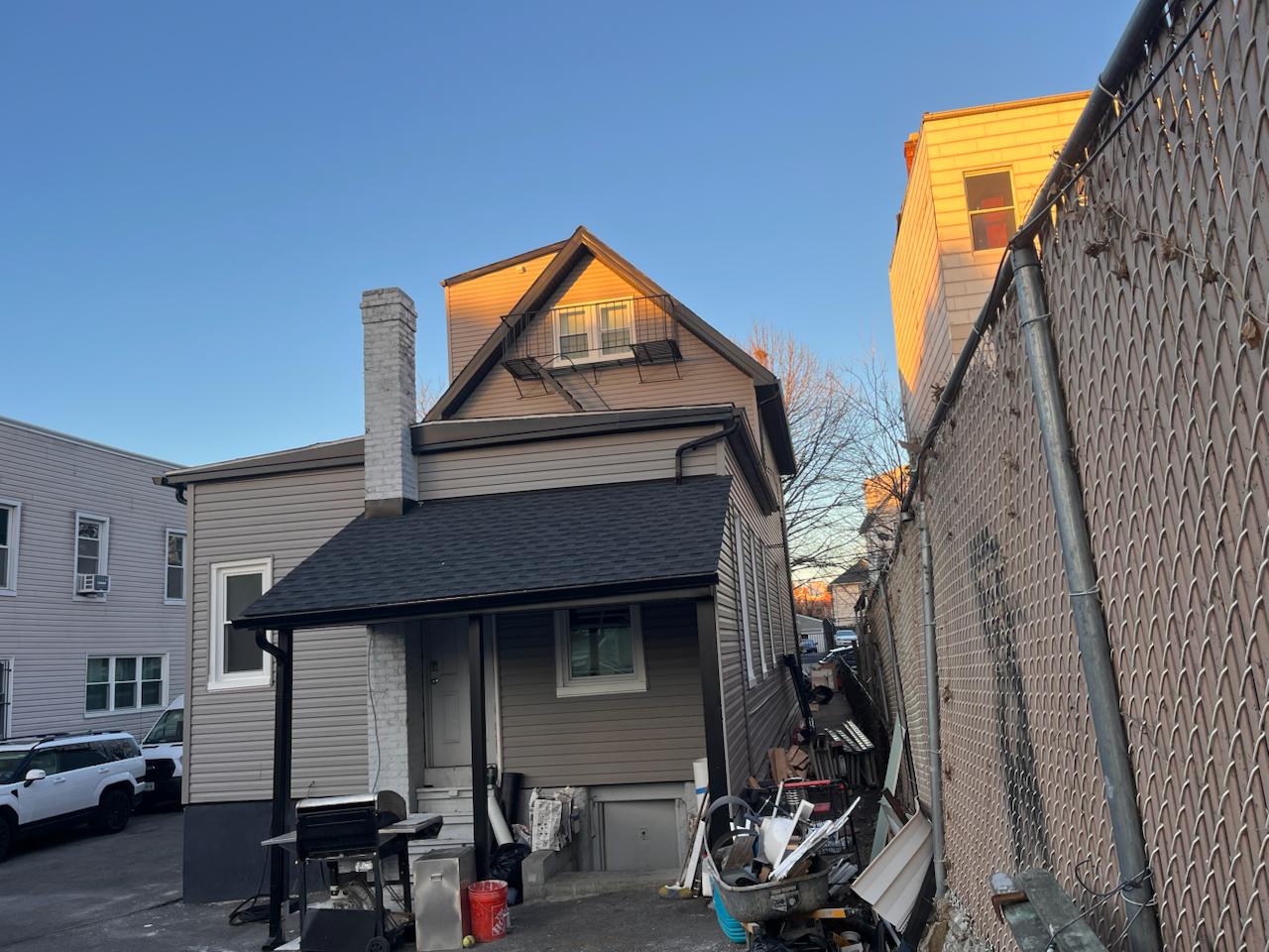 Siding project — side view