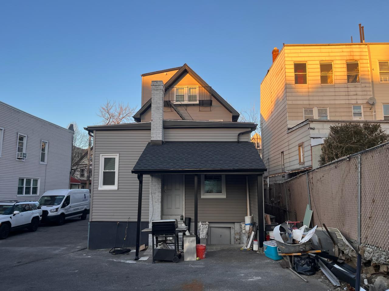 Siding project — rear view
