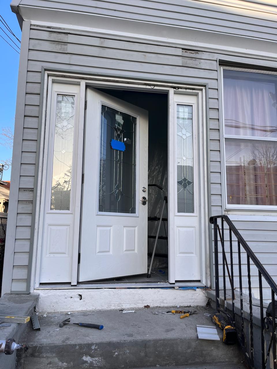 Siding and door project — before