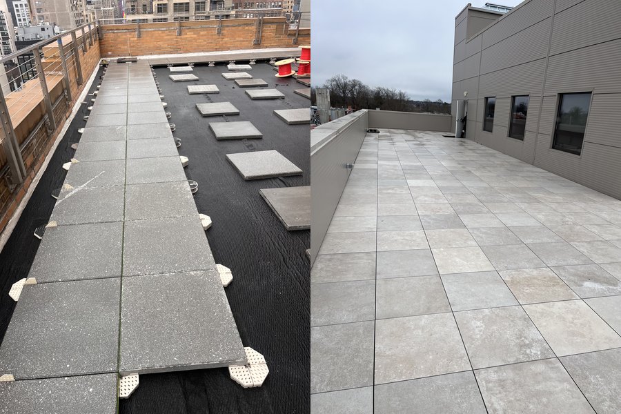 Pavers and terraces before and after